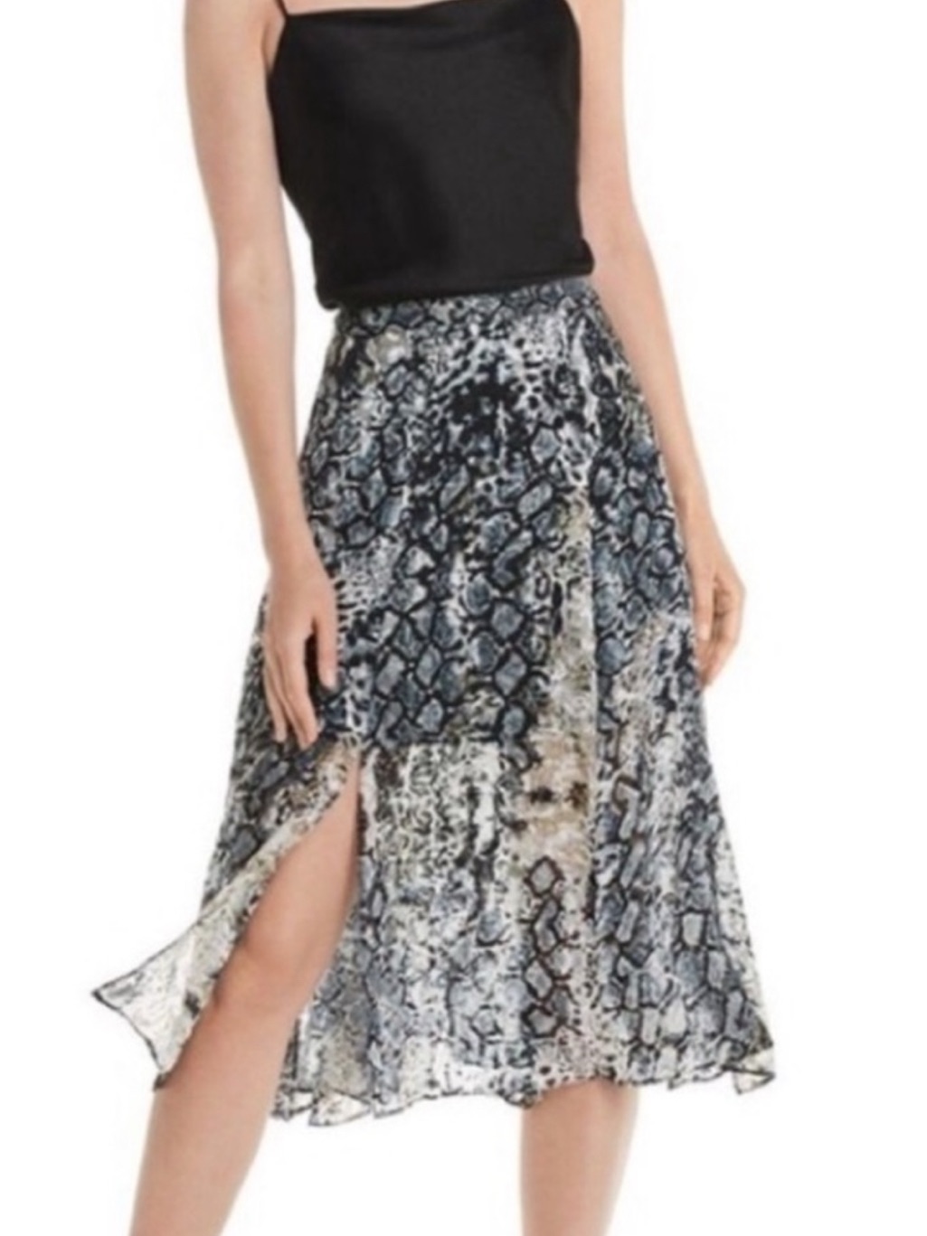 Alice And Olivia Athena Animal Print Midi Skirt Nwt Size 2 — image 7 of 8